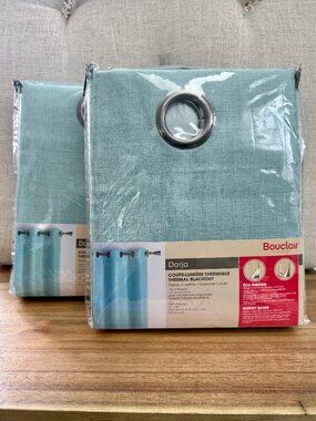 Bouclair Darja Blackout Grommet Curtains in Seafoam Aqua